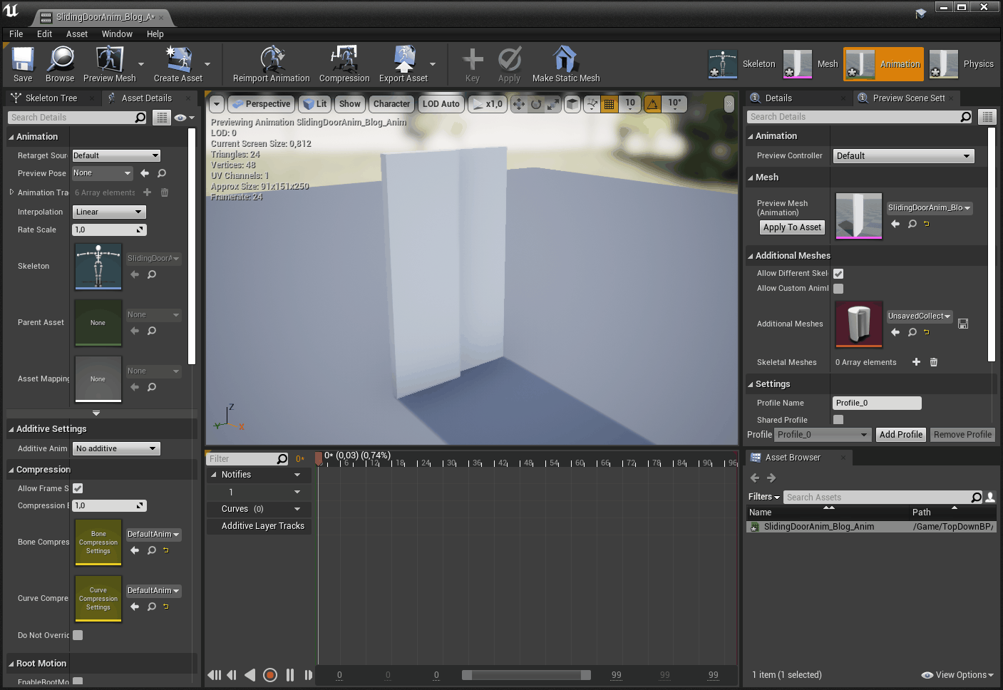 UE4 Animation Editor