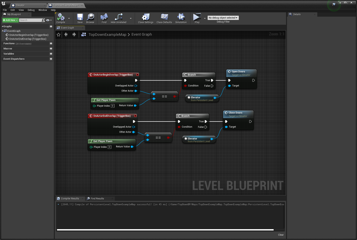 Level Blueprint On Actor End Overlap 