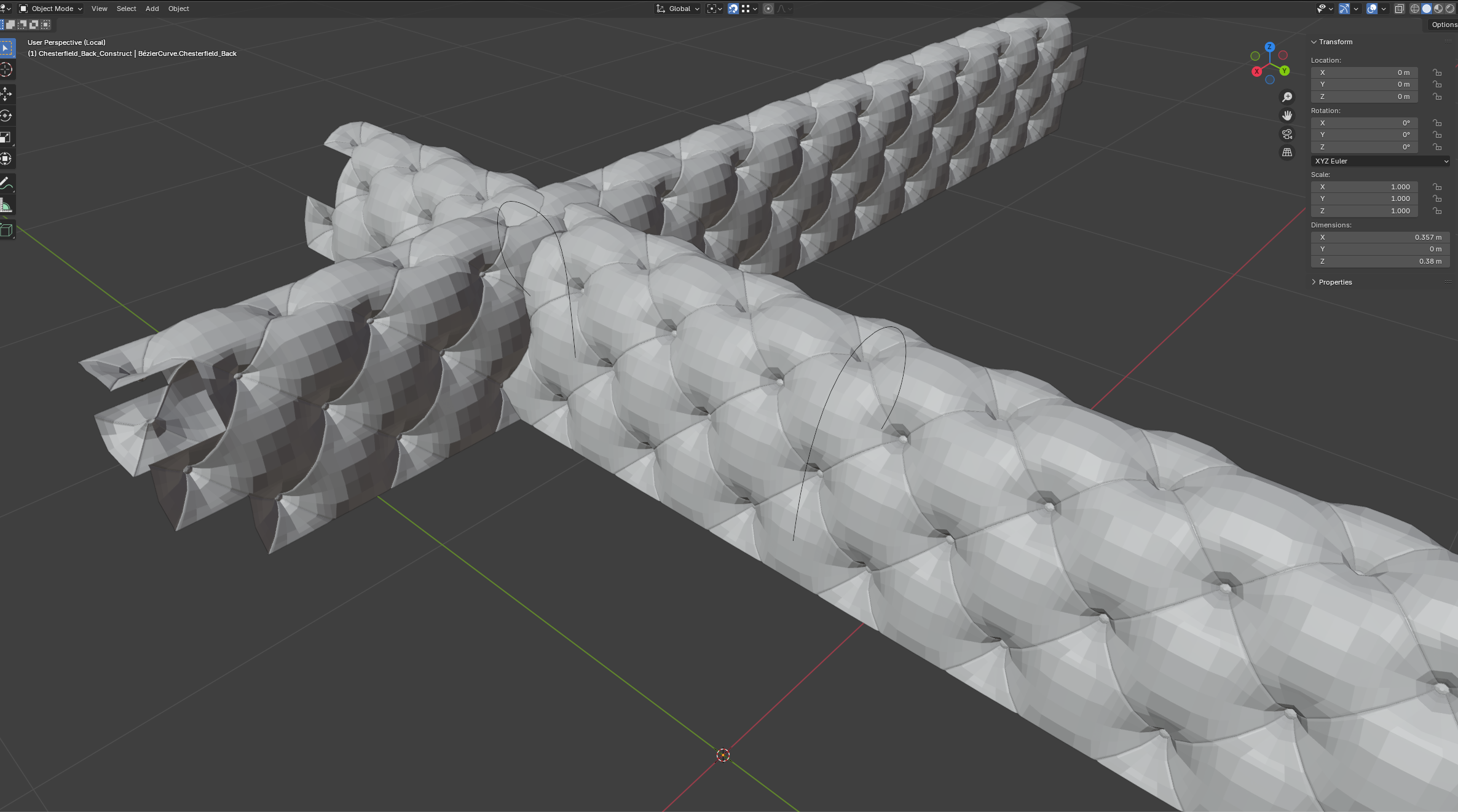 Defining the shapes with curves. Using Curves